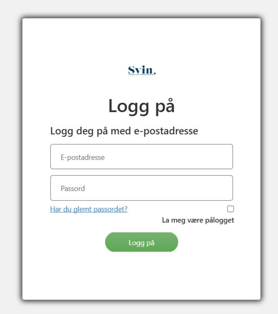 Velkommen til SVIN.NO
